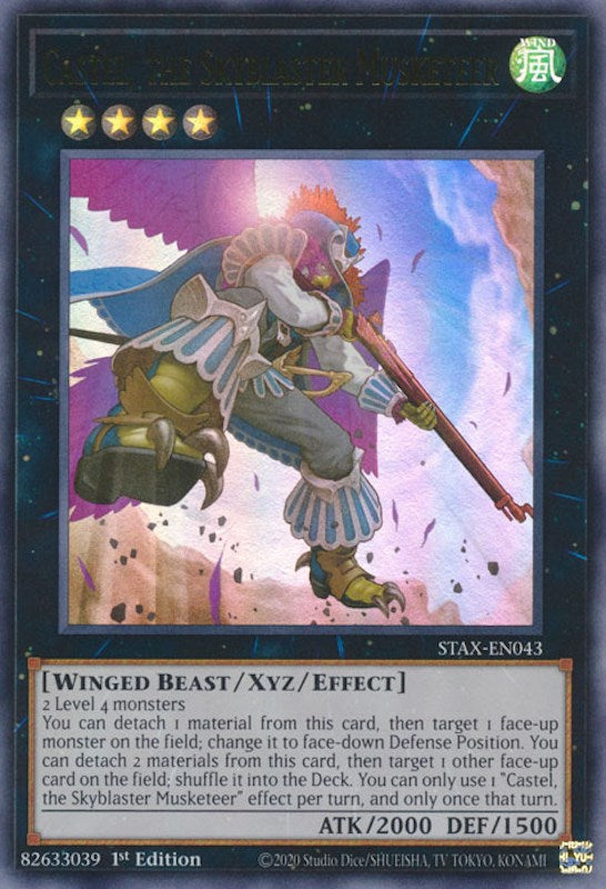 Castel, the Skyblaster Musketeer [STAX-EN043] Ultra Rare | Amazing Games TCG