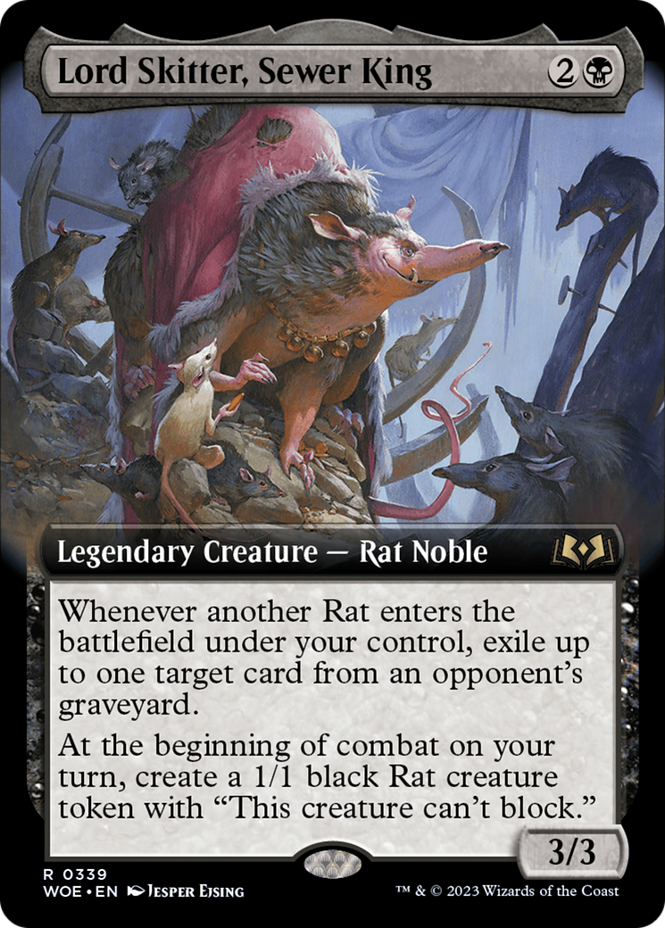 Lord Skitter, Sewer King (Extended Art) [Wilds of Eldraine] | Amazing Games TCG