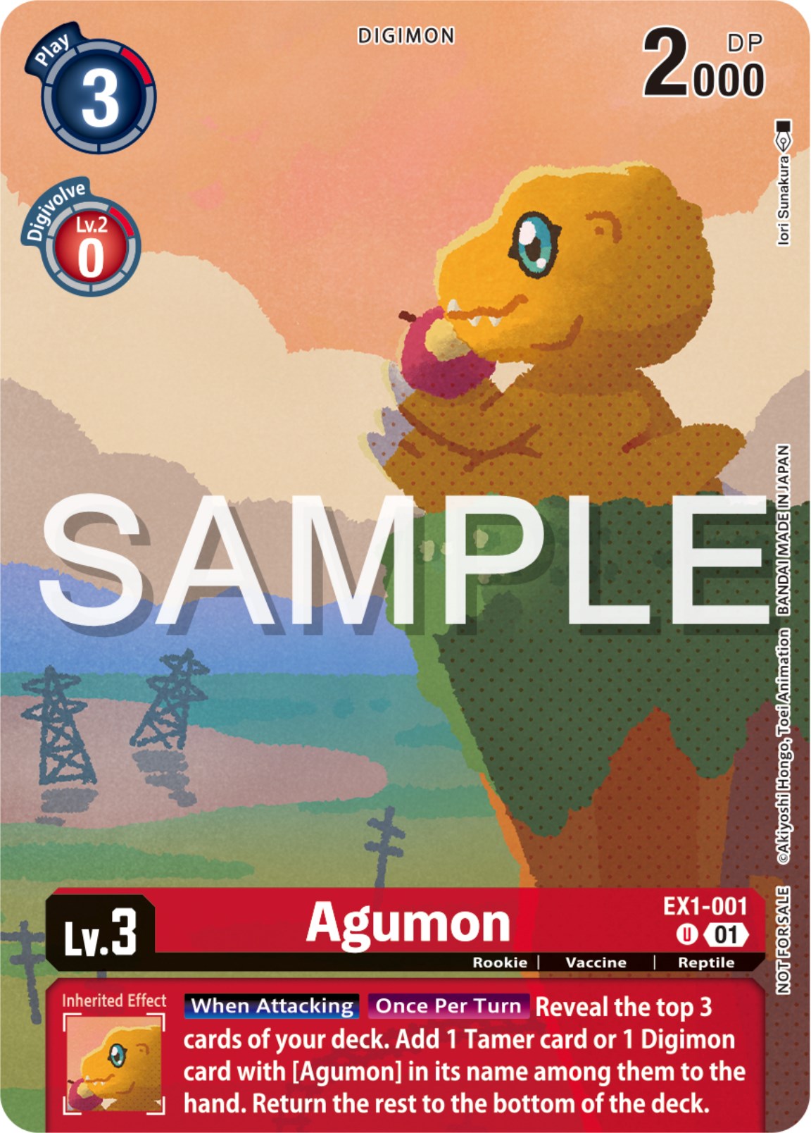 Agumon [EX1-001] (Digimon Illustration Competition Pack 2023) [Classic Collection Promos] | Amazing Games TCG