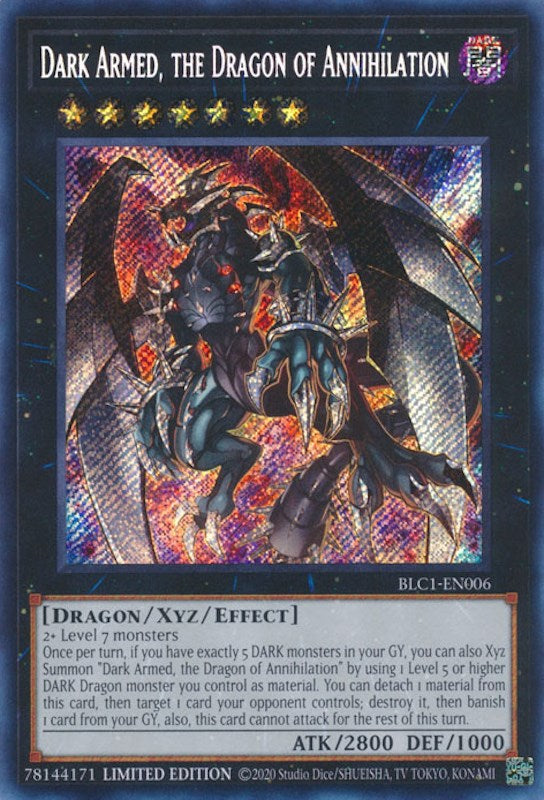 Dark Armed, the Dragon of Annihilation [BLC1-EN006] Secret Rare | Amazing Games TCG