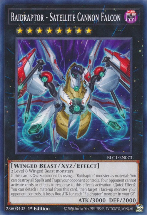 Raidraptor - Satellite Cannon Falcon [BLC1-EN073] Common | Amazing Games TCG