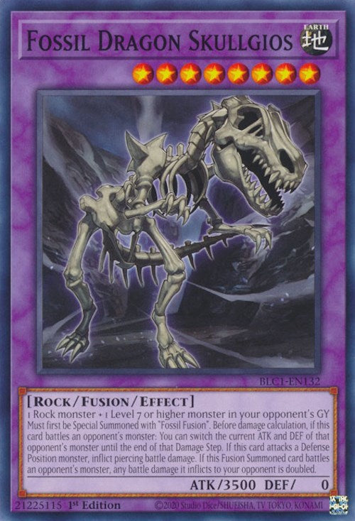 Fossil Dragon Skullgios [BLC1-EN132] Common | Amazing Games TCG