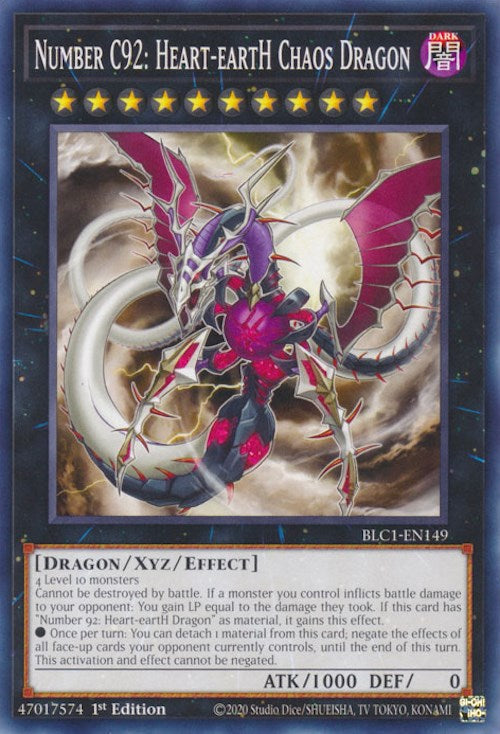 Number C92: Heart-eartH Chaos Dragon [BLC1-EN149] Common | Amazing Games TCG