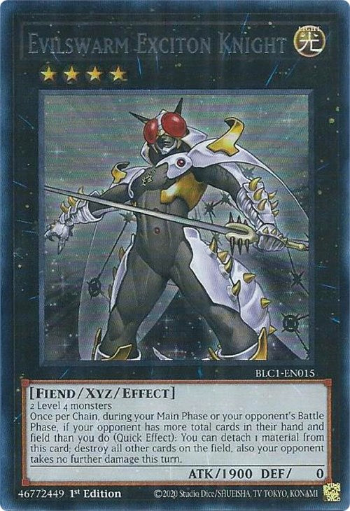 Evilswarm Exciton Knight (Silver) [BLC1-EN015] Ultra Rare | Amazing Games TCG