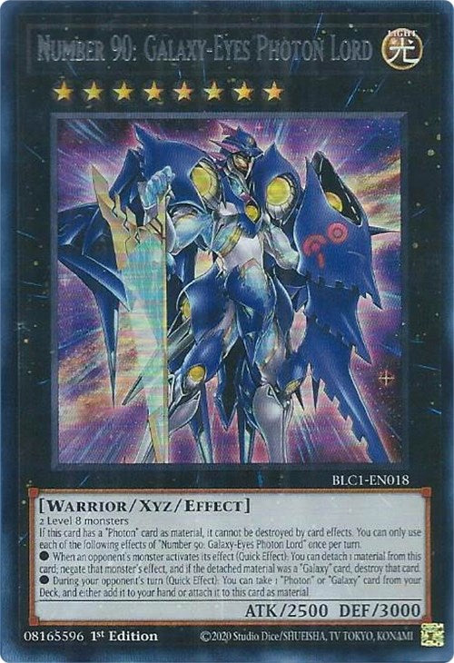 Number 90: Galaxy-Eyes Photon Lord (Silver) [BLC1-EN018] Ultra Rare | Amazing Games TCG