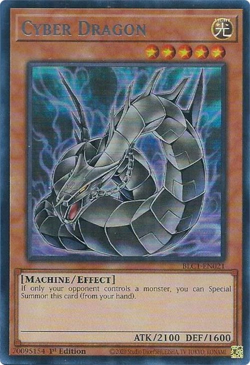 Cyber Dragon (Alternate Art) (Silver) [BLC1-EN021] Ultra Rare | Amazing Games TCG