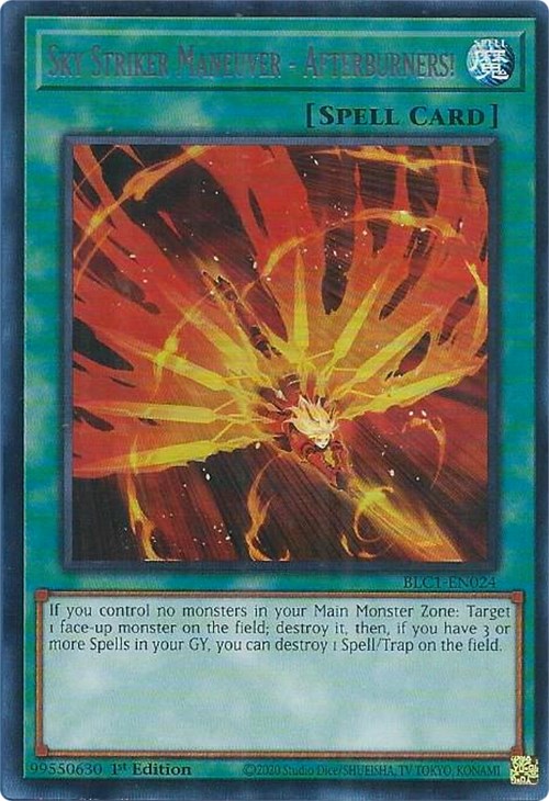 Sky Striker Maneuver - Afterburners! (Silver) [BLC1-EN024] Ultra Rare | Amazing Games TCG