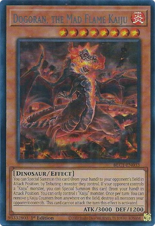 Dogoran, the Mad Flame Kaiju (Silver) [BLC1-EN033] Ultra Rare | Amazing Games TCG