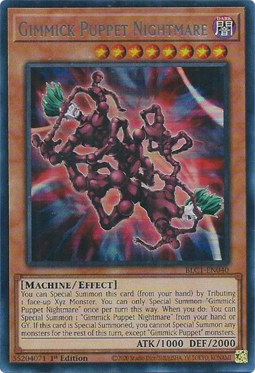 Gimmick Puppet Nightmare (Silver) [BLC1-EN040] Ultra Rare | Amazing Games TCG