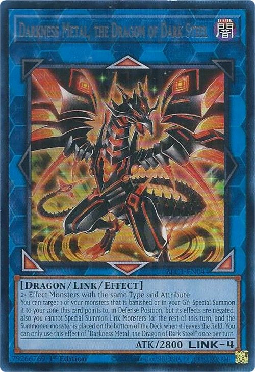 Darkness Metal, the Dragon of Dark Steel (Silver) [BLC1-EN044] Ultra Rare | Amazing Games TCG