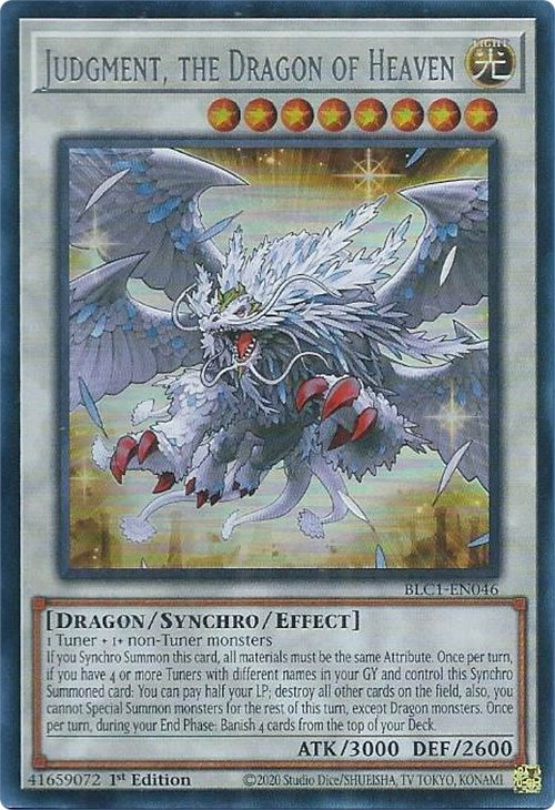 Judgment, the Dragon of Heaven (Silver) [BLC1-EN046] Ultra Rare | Amazing Games TCG