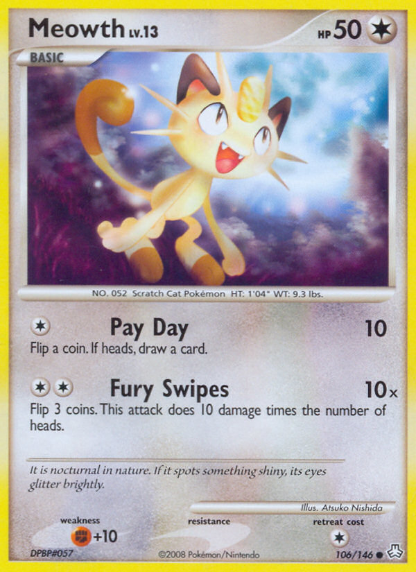 Meowth (106/146) [Diamond & Pearl: Legends Awakened] | Amazing Games TCG