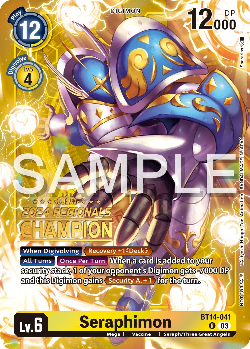 Seraphimon [BT14-041] (2024 Regionals Champion) [Blast Ace Promos] | Amazing Games TCG