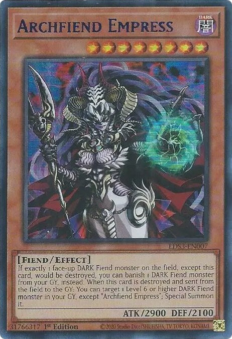 Archfiend Empress (Blue) [LDS3-EN007] Ultra Rare | Amazing Games TCG