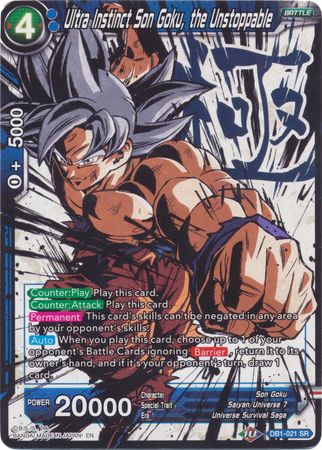 Ultra Instinct Son Goku, the Unstoppable (Alternate Art) (DB1-021) [Special Anniversary Set 2020] | Amazing Games TCG