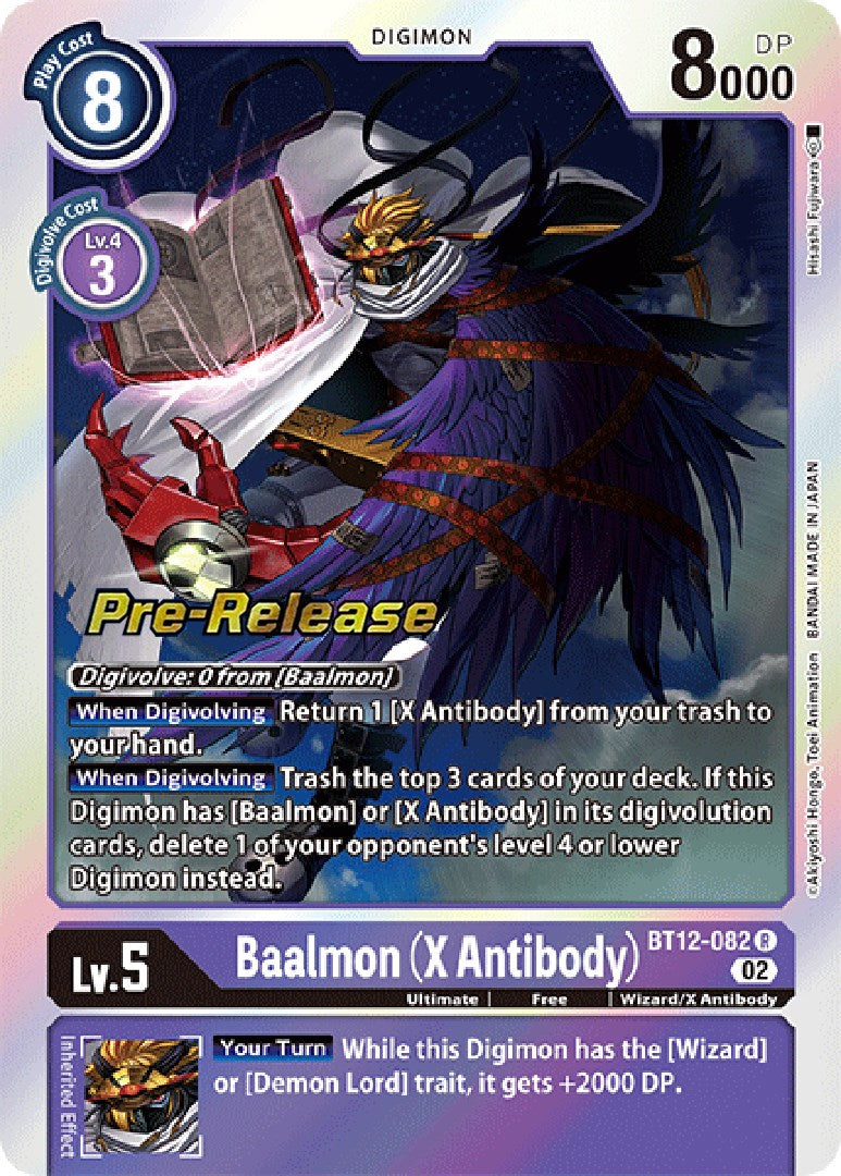 Baalmon (X Antibody) [BT12-082] [Across Time Pre-Release Cards] | Amazing Games TCG