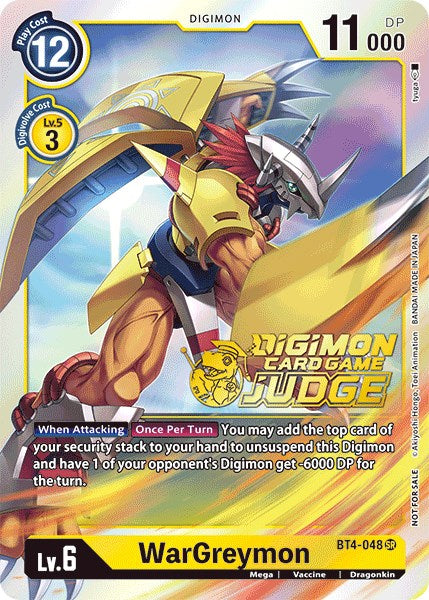 WarGreymon [BT4-048] (Judge Pack 1) [Great Legend Promos] | Amazing Games TCG