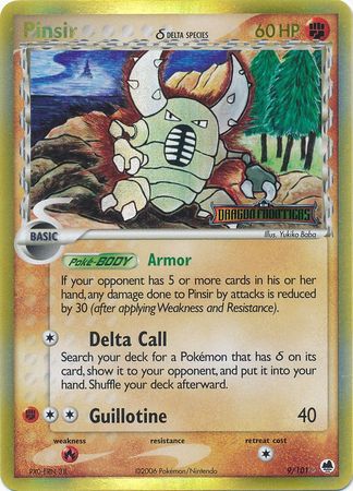 Pinsir (9/101) (Delta Species) (Stamped) [EX: Dragon Frontiers] | Amazing Games TCG