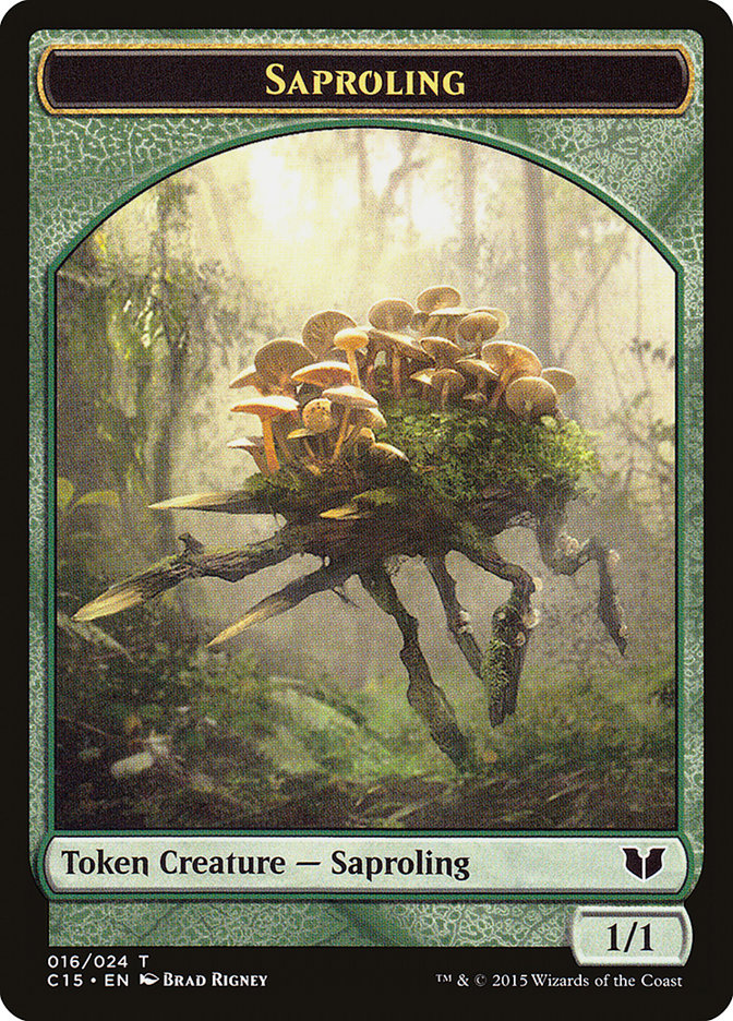 Saproling // Spider Double-Sided Token [Commander 2015 Tokens] | Amazing Games TCG