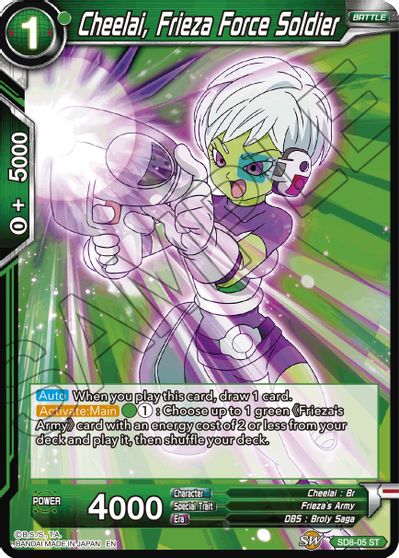 Cheelai, Frieza Force Soldier (Reprint) (SD8-05) [Battle Evolution Booster] | Amazing Games TCG