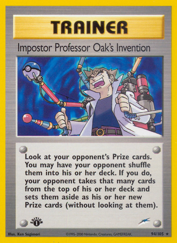 Impostor Professor Oak's Invention (94/105) [Neo Destiny 1st Edition] | Amazing Games TCG
