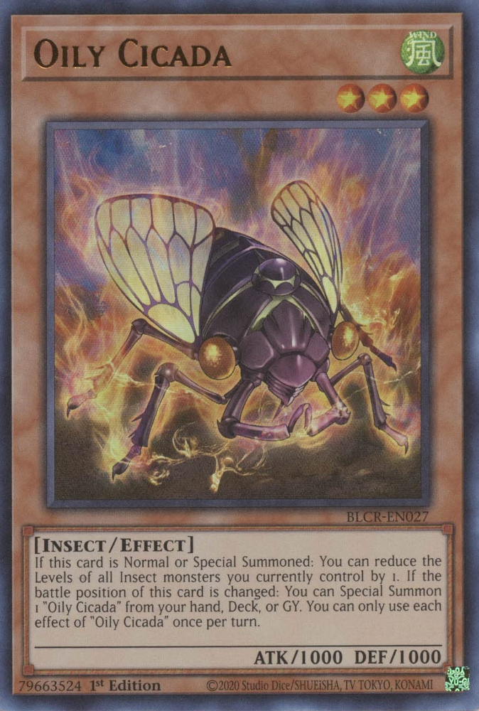 Oily Cicada [BLCR-EN027] Ultra Rare | Amazing Games TCG