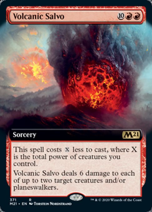 Volcanic Salvo (Extended Art) [Core Set 2021] | Amazing Games TCG