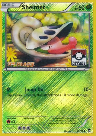 Shelmet (8/111) (League Promo 3rd Place) [XY: Furious Fists] | Amazing Games TCG