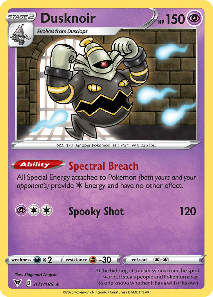 Dusknoir (071/185) [Sword & Shield: Vivid Voltage] | Amazing Games TCG