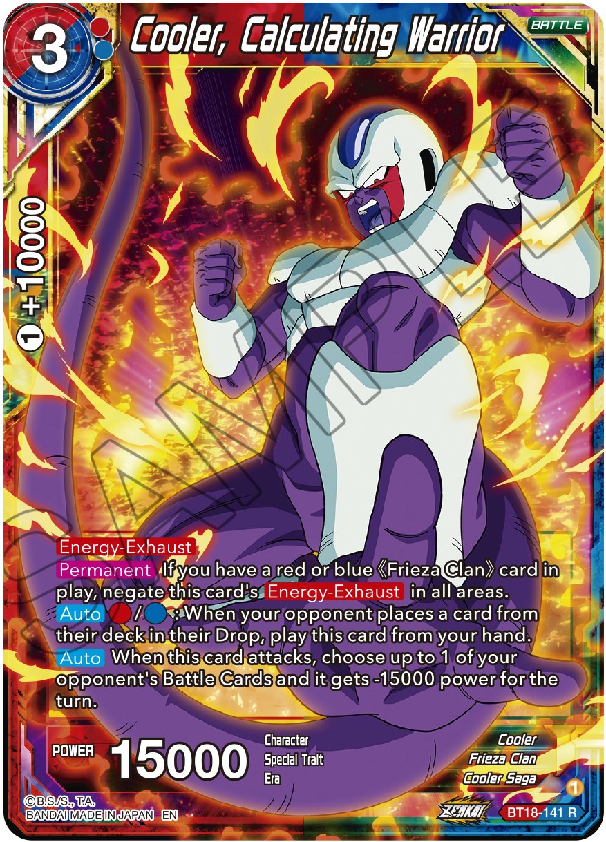 Cooler, Calculated Warrior (BT18-141) [Dawn of the Z-Legends] | Amazing Games TCG