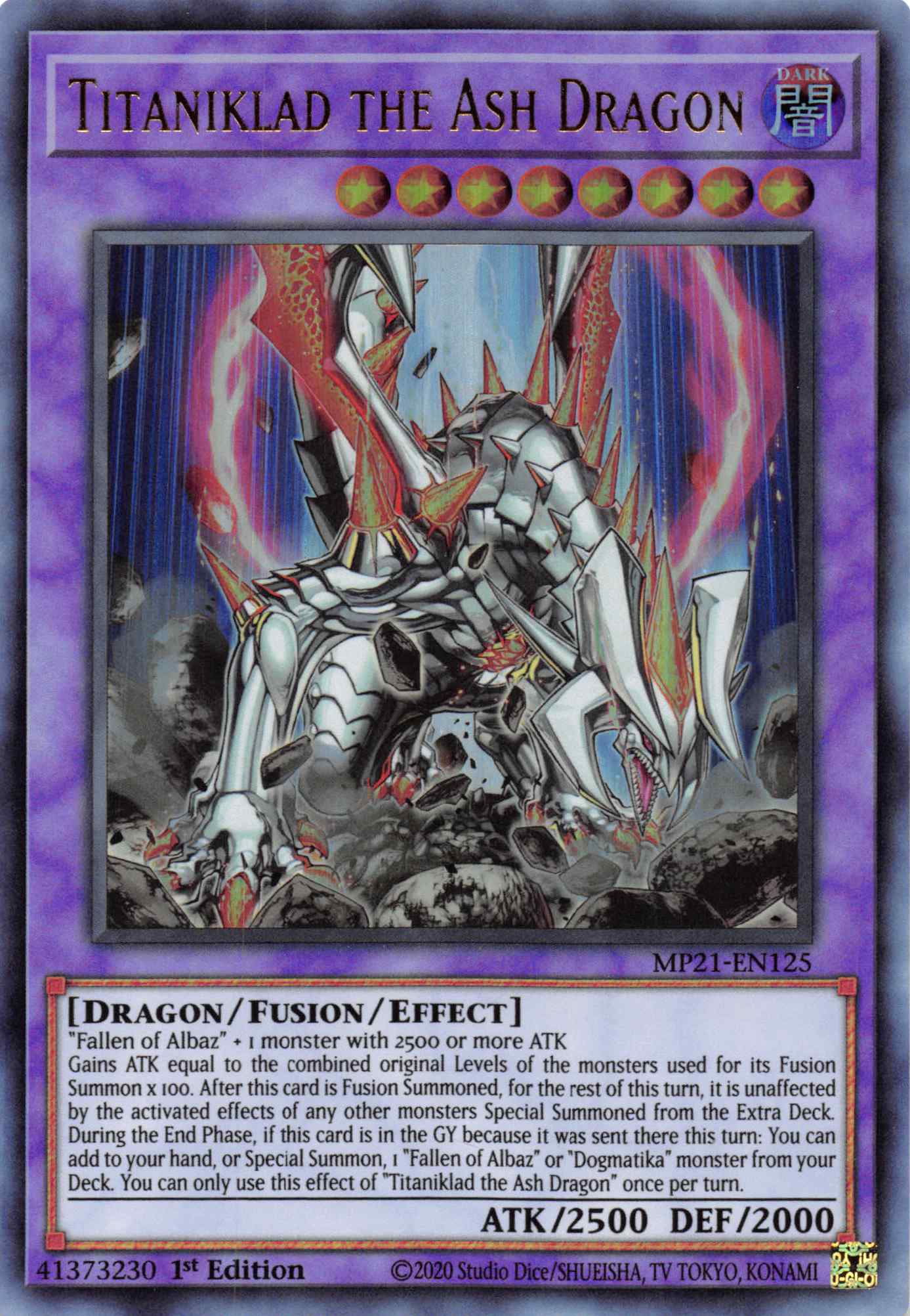 Titaniklad the Ash Dragon [MP21-EN125] Ultra Rare | Amazing Games TCG