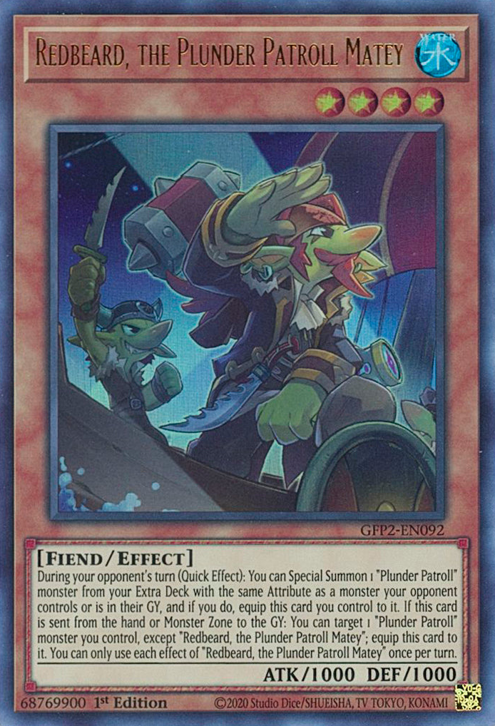 Redbeard, the Plunder Patroll Matey [GFP2-EN092] Ultra Rare | Amazing Games TCG