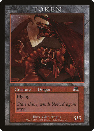 Dragon Token (Onslaught) [Magic Player Rewards 2002] | Amazing Games TCG