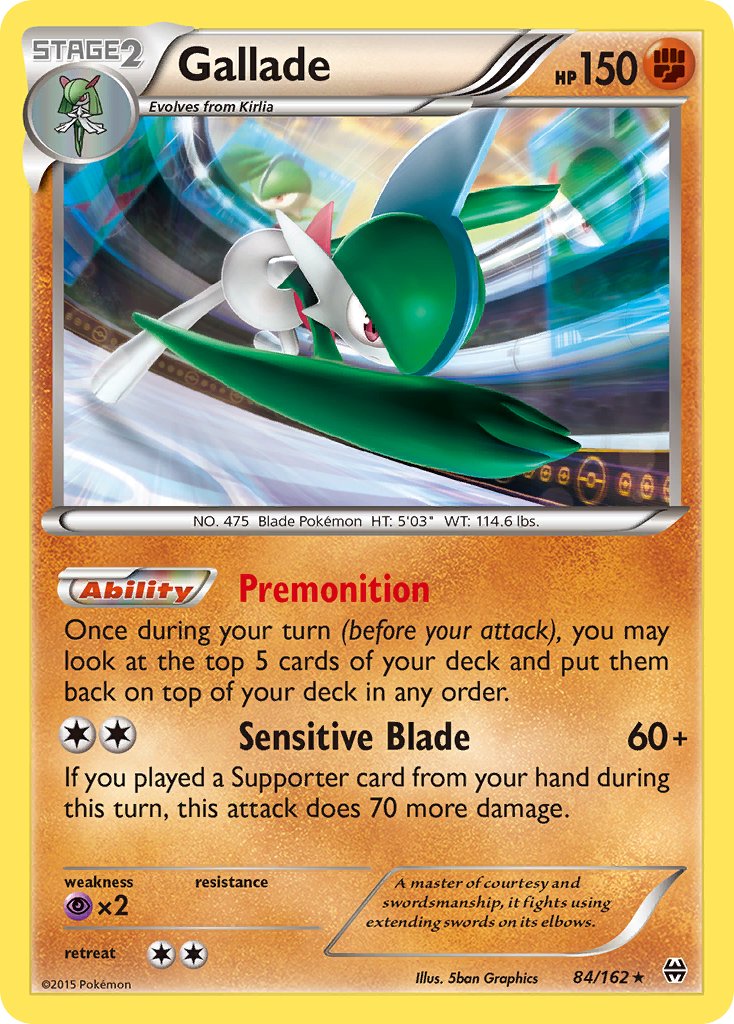 Gallade (84/162) (Cosmos Holo) (Blister Exclusive) [XY: BREAKthrough] | Amazing Games TCG