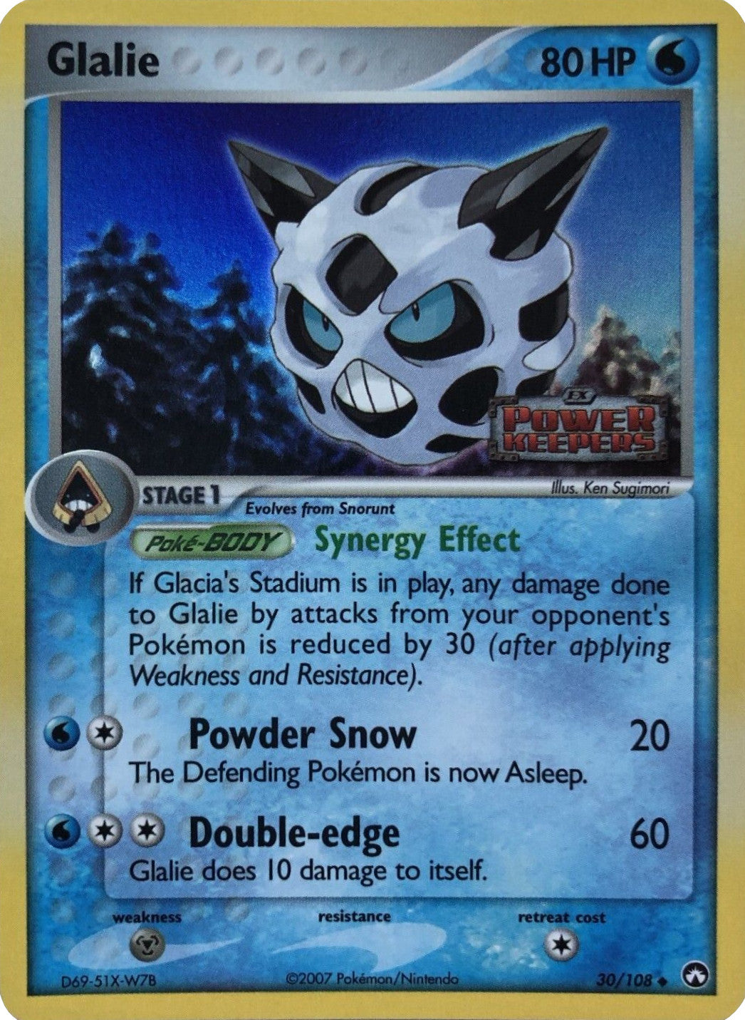 Glalie (30/108) (Stamped) [EX: Power Keepers] | Amazing Games TCG