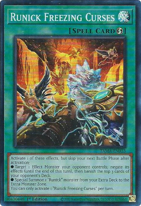 Runick Freezing Curses [TAMA-EN033] Super Rare | Amazing Games TCG