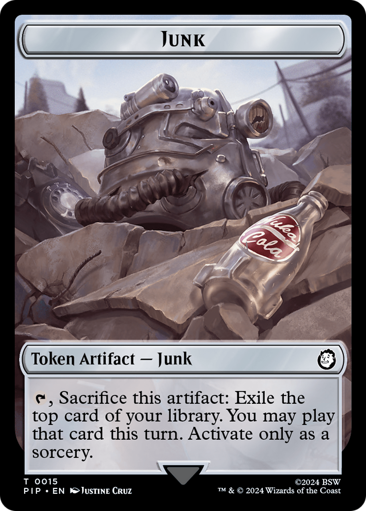 Junk // Soldier (0010) Double-Sided Token [Fallout Tokens] | Amazing Games TCG