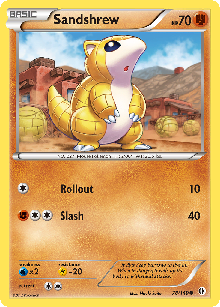 Sandshrew (78/149) [Black & White: Boundaries Crossed] | Amazing Games TCG