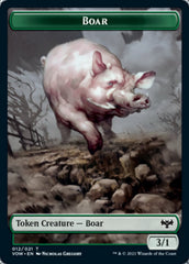 Zombie (008) // Boar Double-sided Token [Innistrad: Crimson Vow Tokens] | Amazing Games TCG