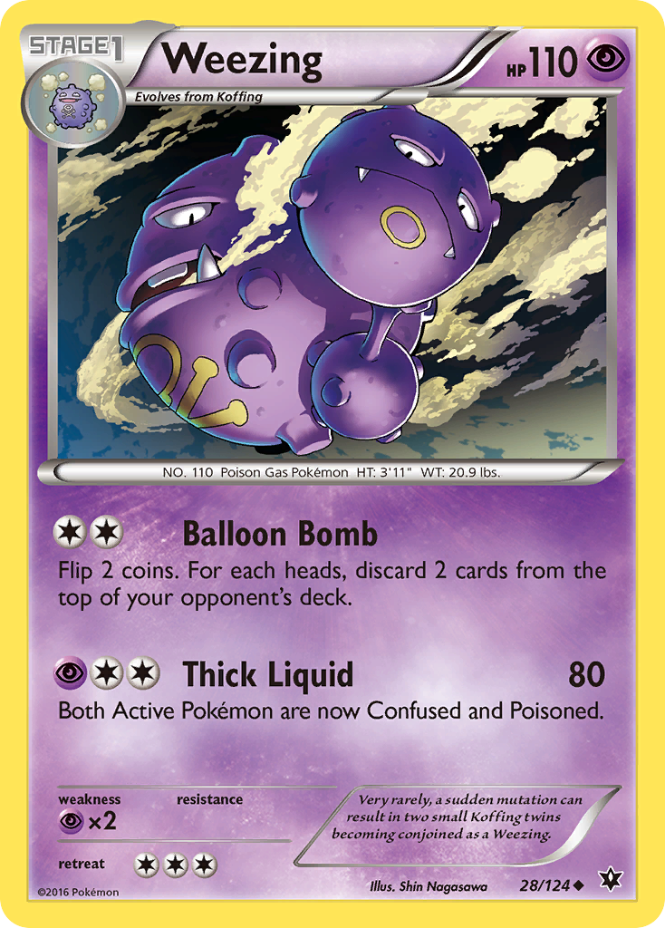 Weezing (28/124) [XY: Fates Collide] | Amazing Games TCG