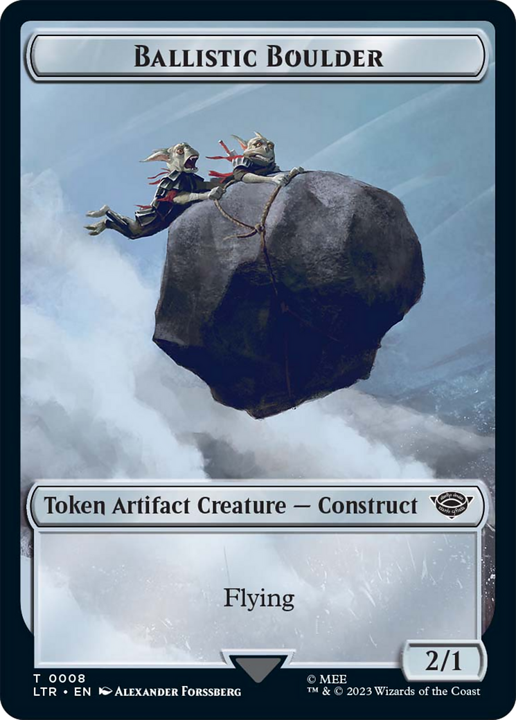 Ballistic Boulder // Food Token (10) Double-Sided Token [The Lord of the Rings: Tales of Middle-Earth Tokens] | Amazing Games TCG