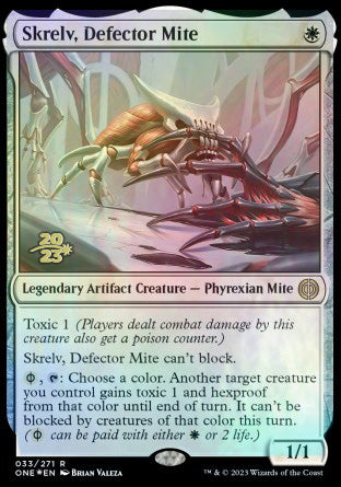 Skrelv, Defector Mite [Phyrexia: All Will Be One Prerelease Promos] | Amazing Games TCG