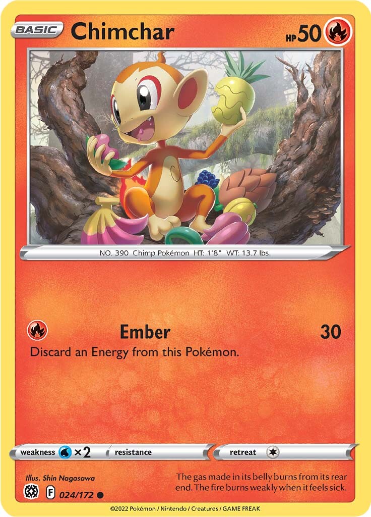 Chimchar (024/172) [Sword & Shield: Brilliant Stars] | Amazing Games TCG