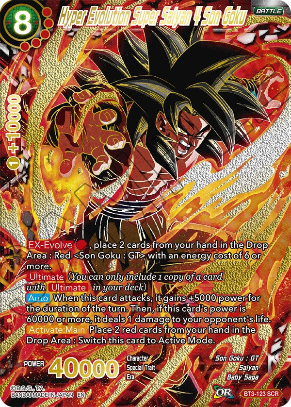 Hyper Evolution Super Saiyan 4 Son Goku (SCR) (BT3-123) [5th Anniversary Set] | Amazing Games TCG