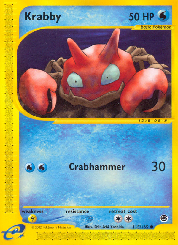 Krabby (115/165) [Expedition: Base Set] | Amazing Games TCG