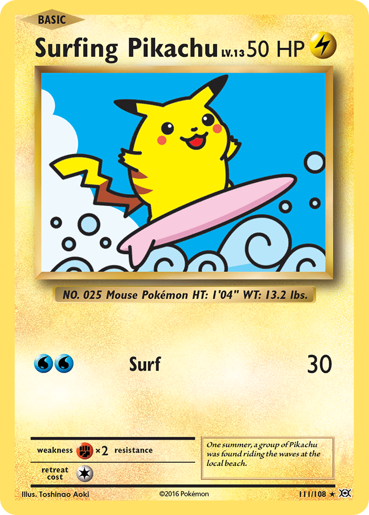 Surfing Pikachu (111/108) [XY: Evolutions] | Amazing Games TCG