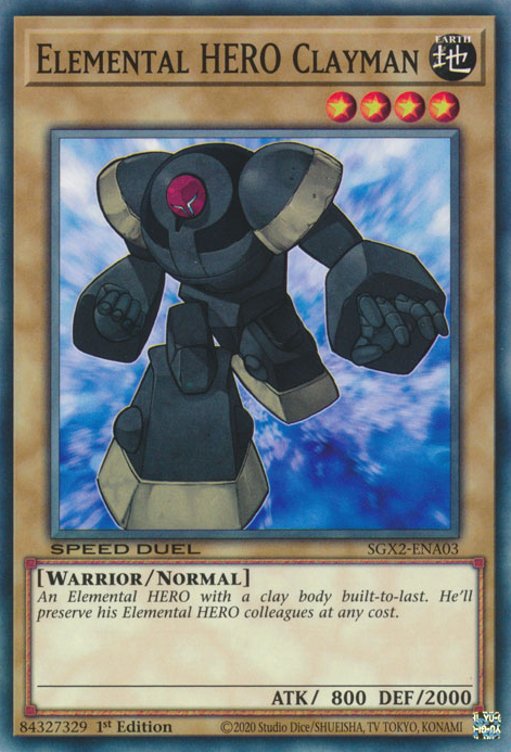 Elemental HERO Clayman [SGX2-ENA03] Common | Amazing Games TCG