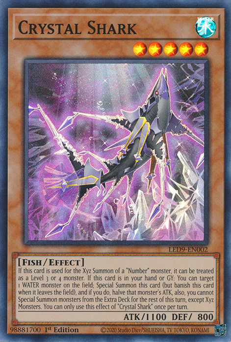 Crystal Shark [LED9-EN002] Super Rare | Amazing Games TCG