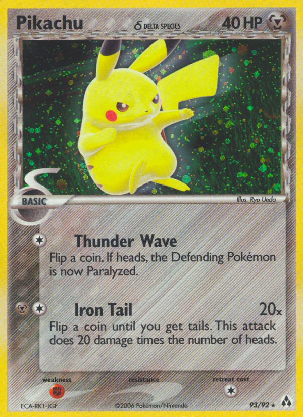 Pikachu (93/92) (Delta Species) [EX: Legend Maker] | Amazing Games TCG