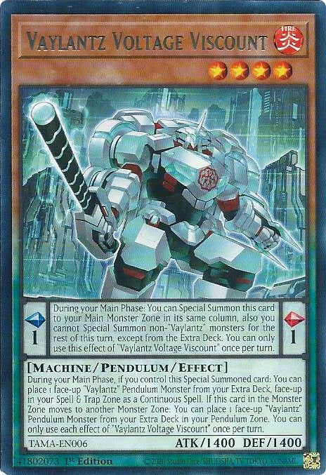 Vaylantz Voltage Viscount [TAMA-EN006] Rare | Amazing Games TCG